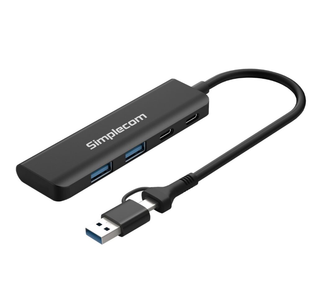 Simplecom CH385 SuperSpeed USB-A and USB-C 4-Port Combo Hub USB 3.2 Gen 1 (2x