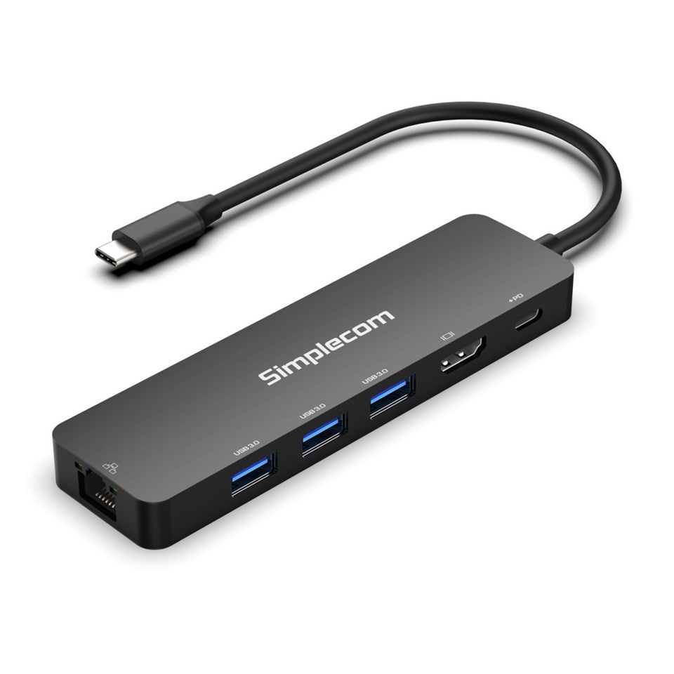 Simplecom CHT560 USB-C SuperSpeed 6-in-1 Multiport Docking Station HDMI