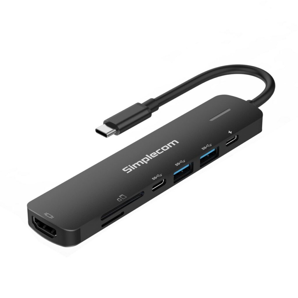 Simplecom CHT570 USB-C SuperSpeed 7-in-1 Multiport Hub Adapter HDMI 2.0