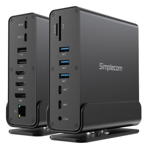 Simplecom CHT815 15-in-1 USB-C 4K Triple Display MST Docking Station