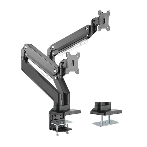 Brateck Dual Monitors Aluminum Heavy-Duty Gas Spring Monitor Arm