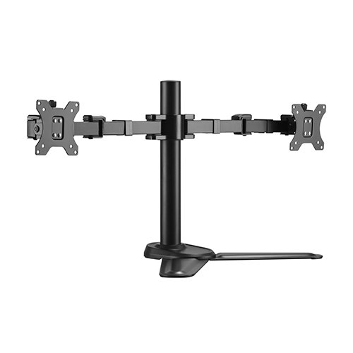Brateck Dual Free Standing Monitors Affordable Steel Articulating Monitor