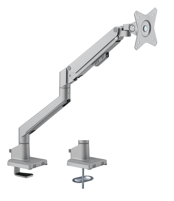 Brateck Single Monitor Thin Gas Spring Monitor Arm Fit Most 17'-32' Monitors