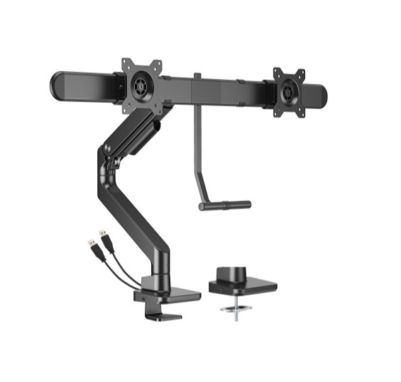 Brateck LDT81-C022UC-B Noteworthy Gas Spring Dual Monitor Air
