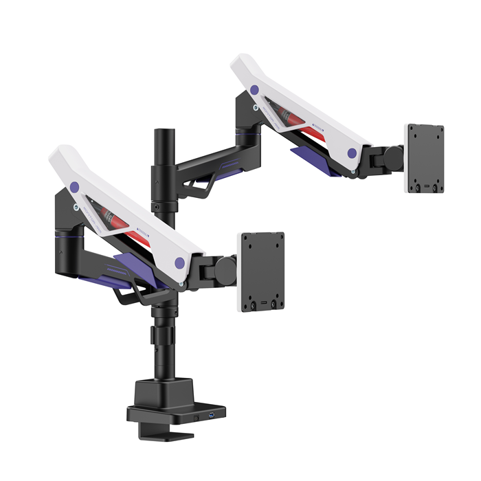 Brateck LDT95-C024UCP Atlas Neo Gaming Pole-Mounted Dual Monitor Arm