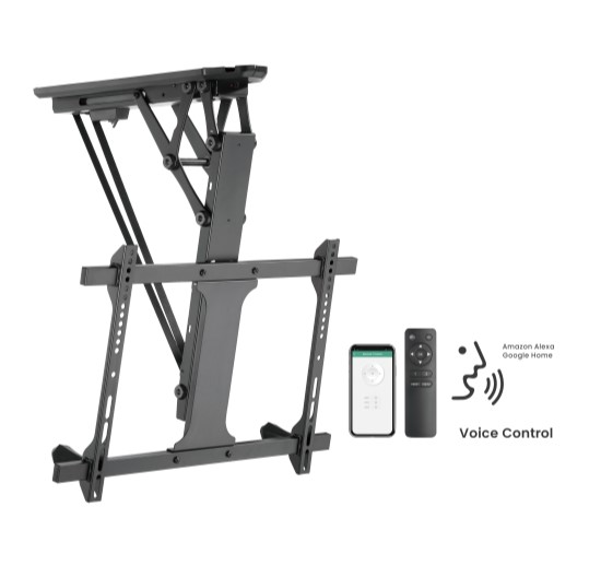 Brateck PLB-M0546AI Smart Flip Down TV Ceiling Mount Powered by TUYA Support