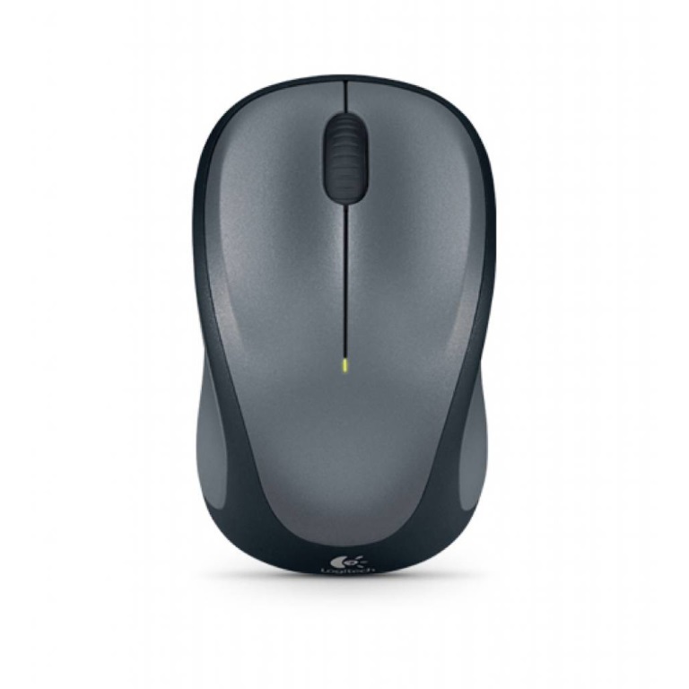 Logitech M235 Wireless Mouse Grey Contoured design Glossy Comfort Grip