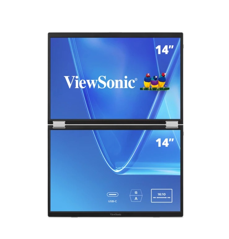 ViewSonic 14" Dual Screen WUXGA Portable Monitor