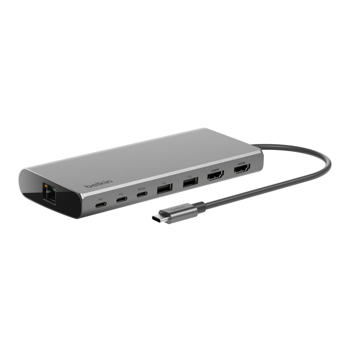 Belkin Connect Universal USB-C 8-in-1 Dual Display Core Hub -Space