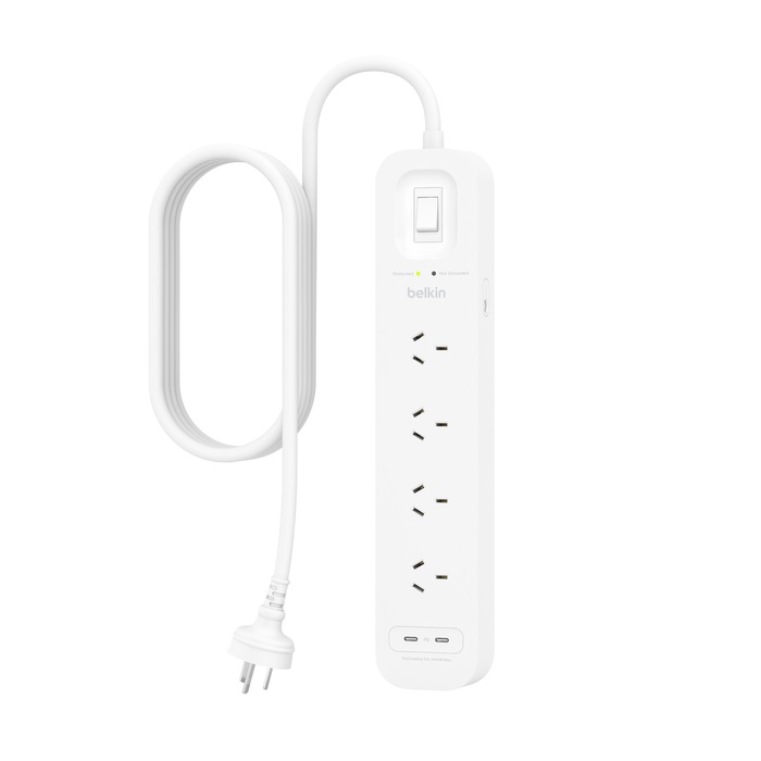 Belkin SurgePlus 4-Outlet Surge Protector With Dual USB-C Port(30W)