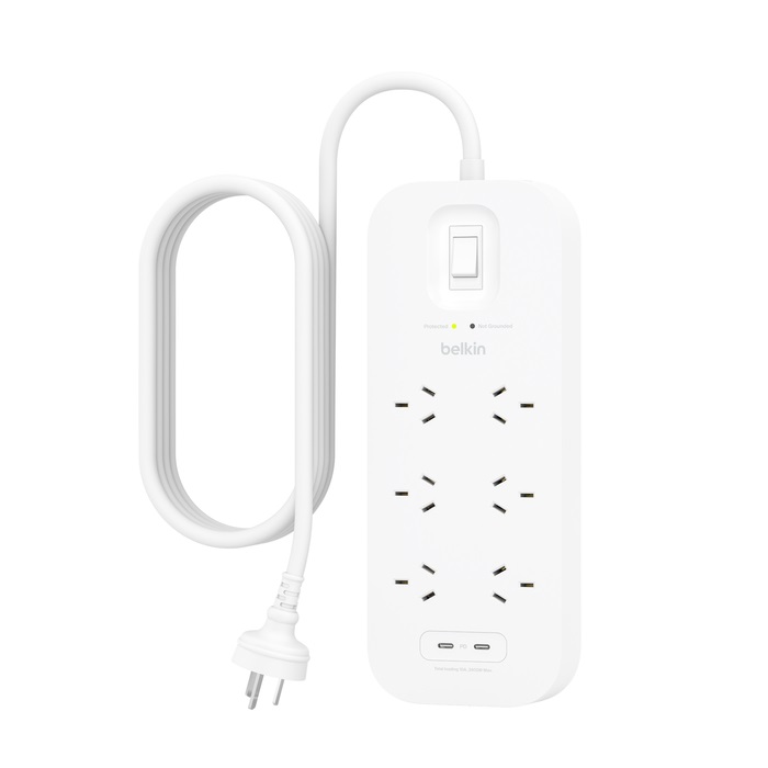 Belkin SurgePro 6-Outlet Surge Protector With Dual USB-C (30W)