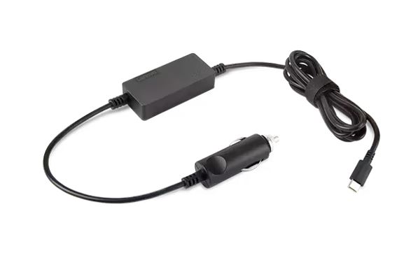 LENOVO 65W USB-C DC Travel Adapter Laptop Car Charger 1.8m Cable 140g