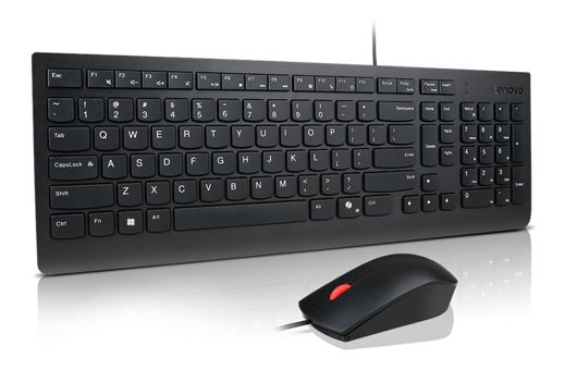 Lenovo Universal Wired USB Keyboard Mouse Combo Adjustable Tilt Leg Spill