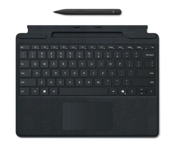 Microsoft Surface Pro Signature Type Cover Keyboard, Black + Slim Pen