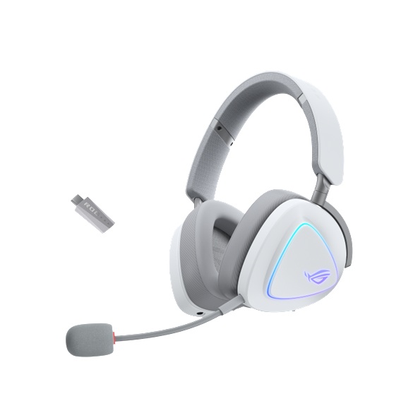 ASUS ROG Delta II Gaming Headset - WH, Tri-Mode (2.4GHz/BT/3.5mm)
