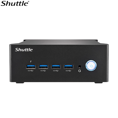 Shuttle NA10H7 Industrial Computer -AMD Ryzen R7-8845HS, 2x DDR5, 1x M.2 2280, 2x HDMI, 2x DP, 8x USB, 2x Realtek 2.5G LAN, 1x M.2 2230 - Compact desktop