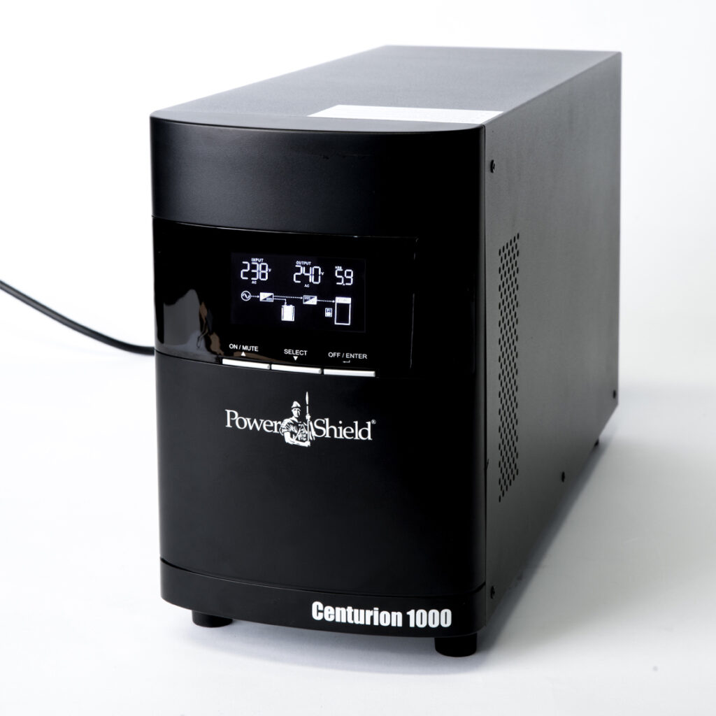 PowerShield Centurion Tower UPS 1000VA/900W, 10A input, 2 AUS sockets, 10A