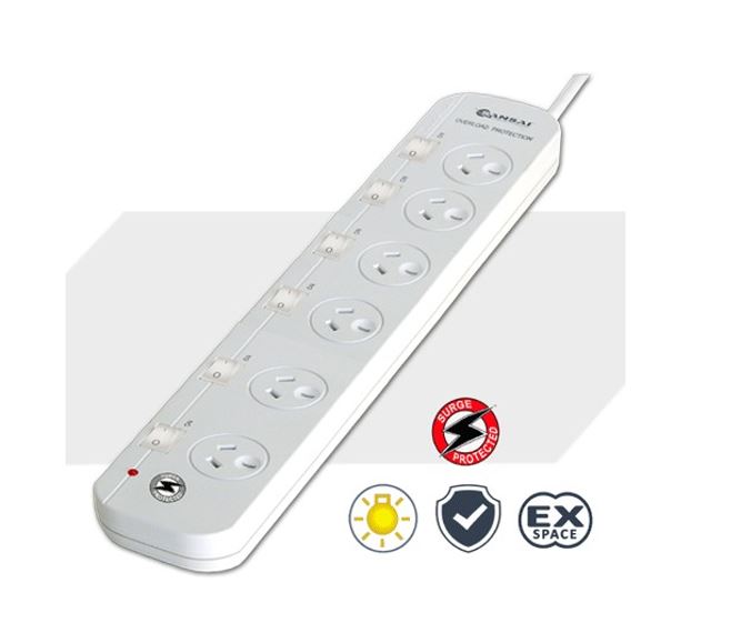 Sansai 6-Way Power Board (661SW)