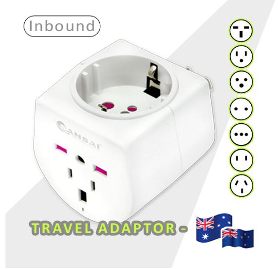 Sansai Universal Travel Adaptor 10A 240V 2400W 50Hz compatible