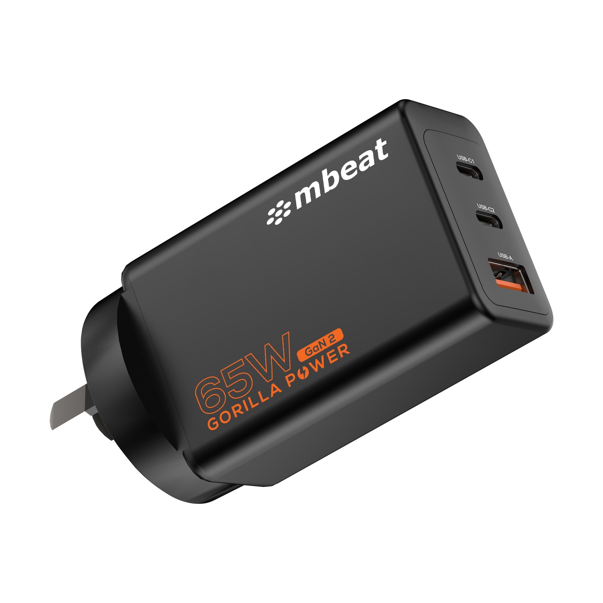mbeat® Gorilla Power PD 65W GaN II USB-C Charger 50% smaller than the standard