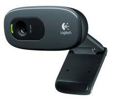Logitech C270 3MP HD Webcam 720p/30fps, Widescreen Video Calling, Light Correc
