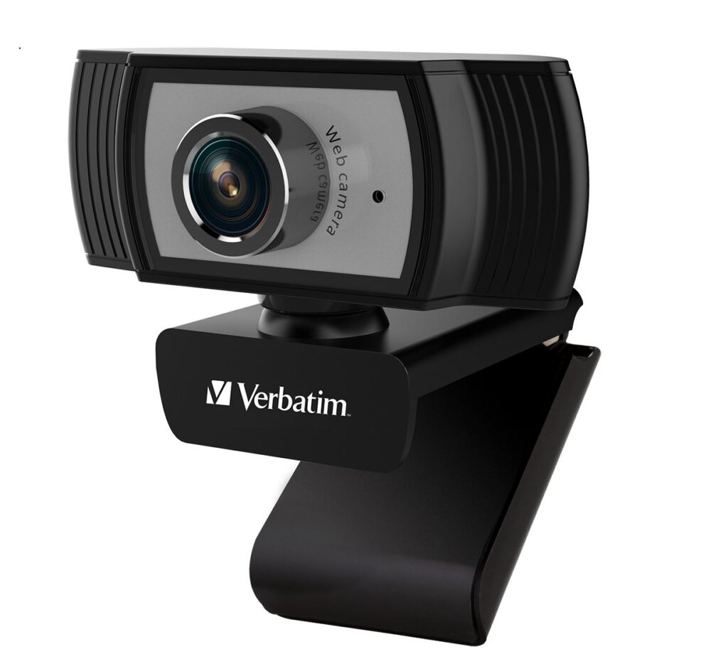 Verbatim 1080p Full HD Webcam - Black/Silver FHD 1920x1080, 2.0 Mega Pixels