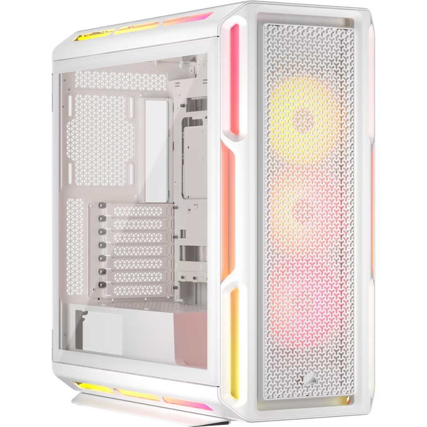 Corsair iCUE LINK 5000T LX RGB Mid-Tower High-Performance PC Case - White, ATX, 450mm GPU, 170mm CPUcooler, 360mm rad, 3x LX120 RGB, 1x USB-C 3.2 Gen2