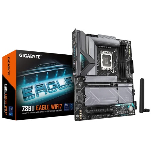 Gigabyte Z890 EAGLE WIFI7 P Intel LGA 1851 ATX Motherboard, 4x DDR5 ~256GB, 3x PCI-E x16, 4x M.2, 4x SATA, 5x USB 3.2, 1x USB-C, 4x USB 2.0